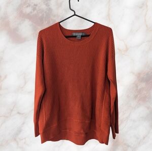 French Connection Oversize Acrylic Blend Knit Sweater Burnt Orange Size M
